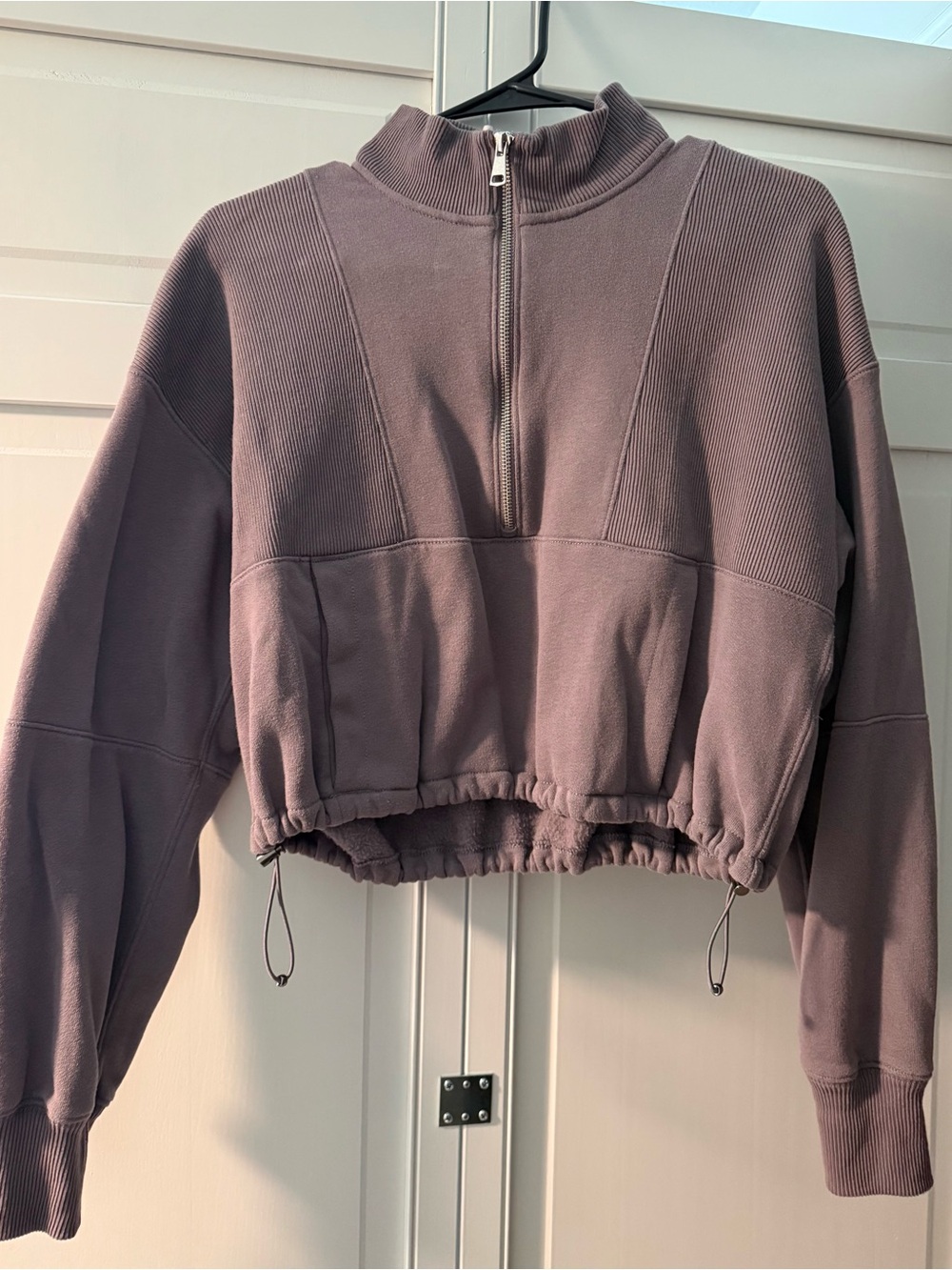 Abercrombie & Fitch Women's Half-Zip Pullover Sweatshirt - Dusty Mauve